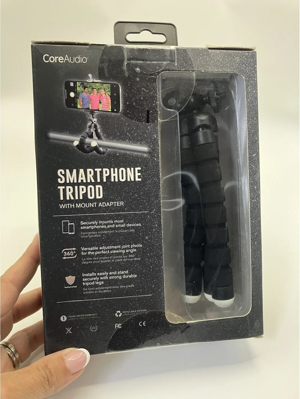 CoreAudio FULLY FLEXIBLE 360 VIEWING ANGLE GRIP Phone STABILIZER TRIPOD New